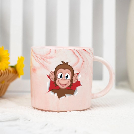 Monkey Children Monkey Child Chimpanzee Marble Mugs