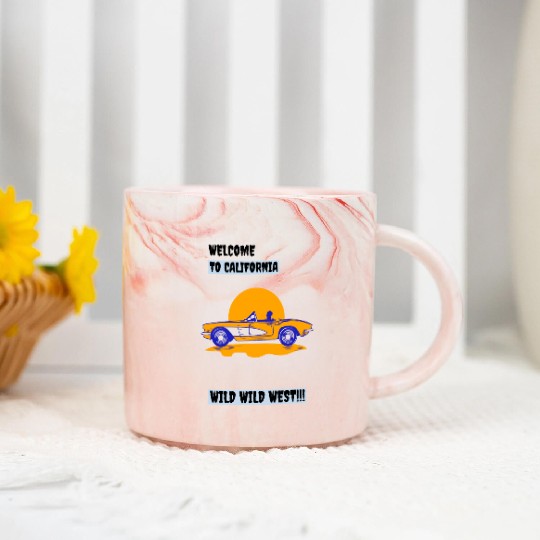 Welcome To California Wild Wild West Marble Mugs