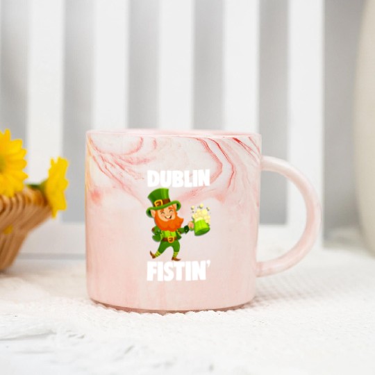 Dublin Fistin St. Patrick's Day Drinking Marble Mugs