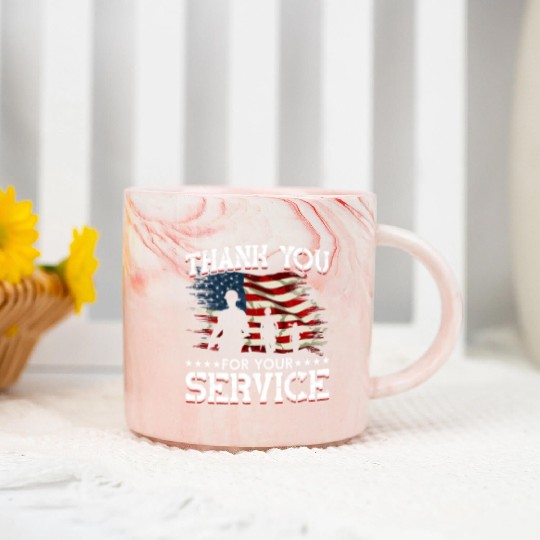Memorial Day American Flag Patriotic Soldier US Marble Mugs