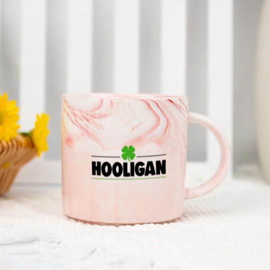 Hooligan Fun Ireland St. Patrick's Day Marble Mugs