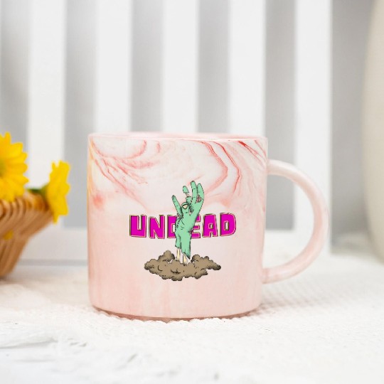 undead zombie punk Goth Horror Marble Mugs