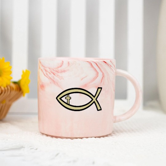 Fish / Christian Fish Marble Mugs