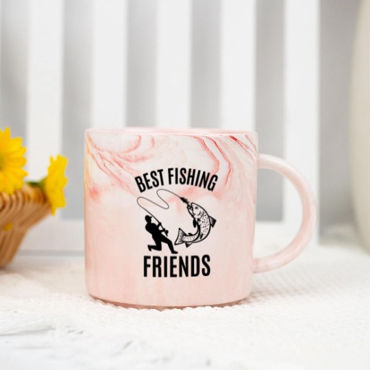 BEST FISHING FRIENDS, FISHING IS MY LIVE, FISH Marble Mugs
