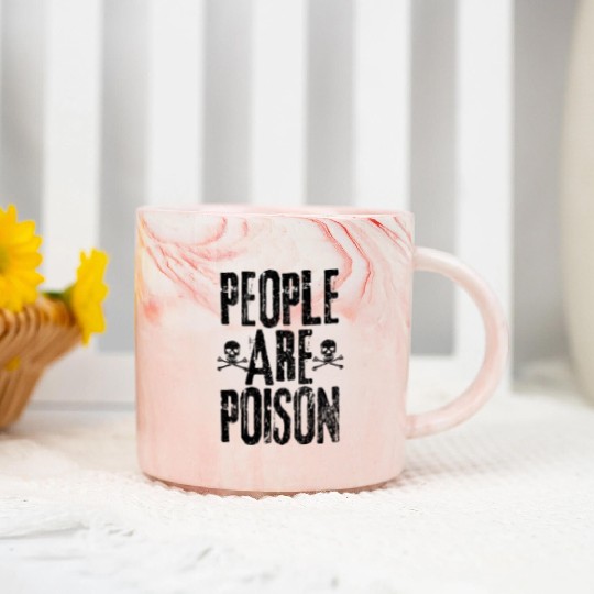 People Are Poison Marble Mugs