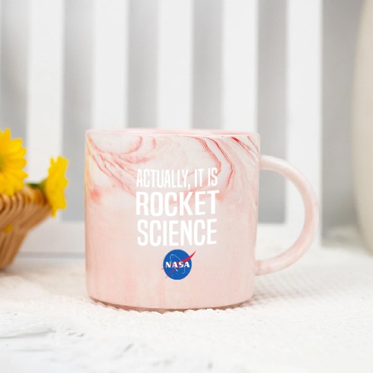 Actually It Is Rocket Science Graphic Marble Mugs NASA