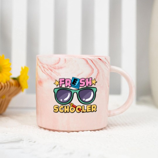 Preschool Kids Back to School Fresh Schooler Marble Mugs
