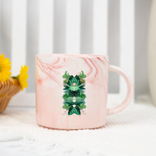 Tropical Leaves Marble Mugs