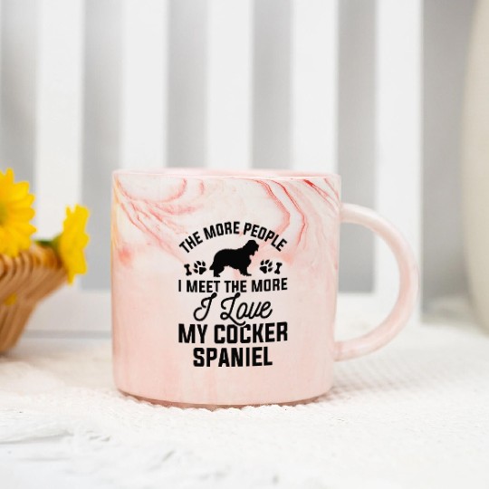 I Love My Cocker Spaniel Marble Mugs