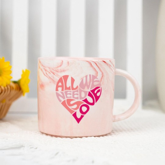 All we need is love Marble Mugs