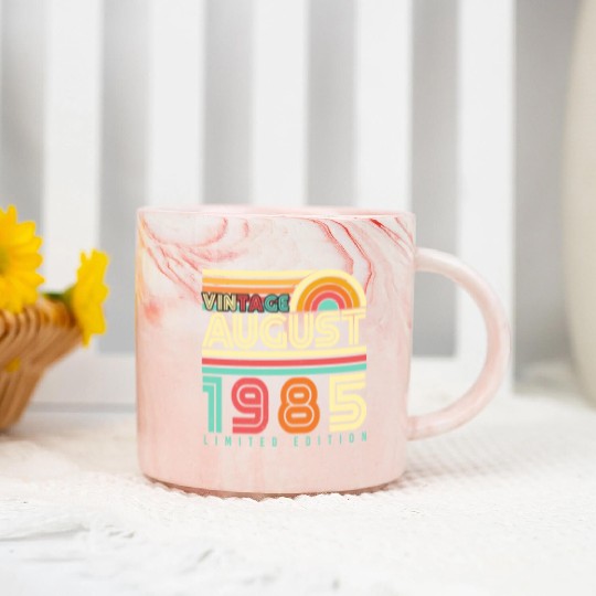 August 1985 Retro Marble Mugs