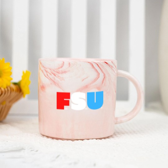 FSU Fuck Shit Up (in Red White Blue letters) Marble Mugs