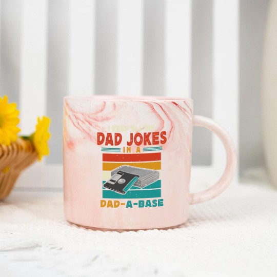 Dad Joke Data Scientist Pun Computer Science Papa Marble Mugs