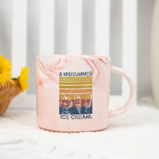A midsummer ice cream. Marble Mugs