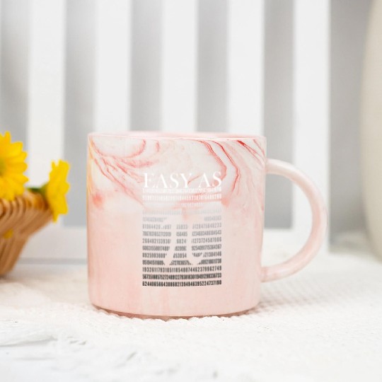 Easy As 3 141592 Pi Day Math Nerd Gift Marble Mugs