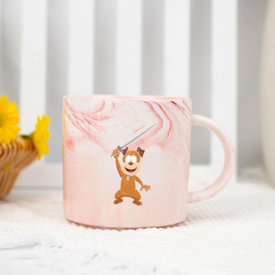 Fencing Dog Funny Animal Fencing Humor For Dog Marble Mugs