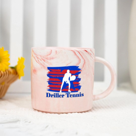 Driller Tennis American Flag Marble Mugs