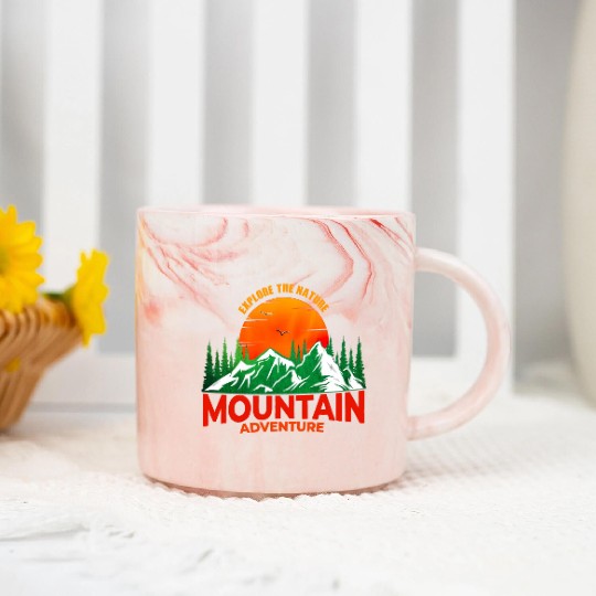 EXPLORE THE NATURE MOUNTAIN ADVENTURE Marble Mugs