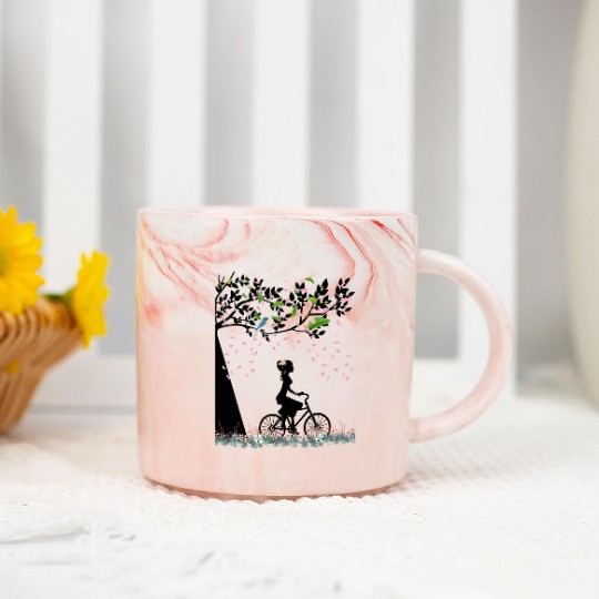 blossom, spring, summer, flowers, tree Marble Mugs