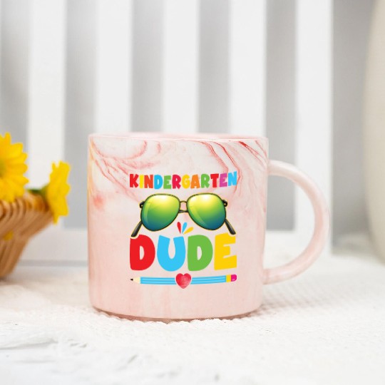 Kindergarten Dude Back To School Teacher Preschool Marble Mugs