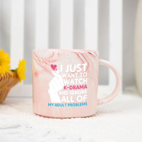 wath k-drama, k pop music, kdrama Marble Mugs