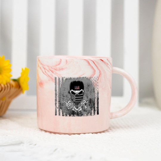Wear American Warrior Marble Mugs
