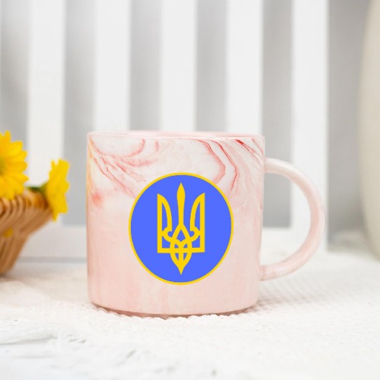 Ukraine trident Marble Mugs