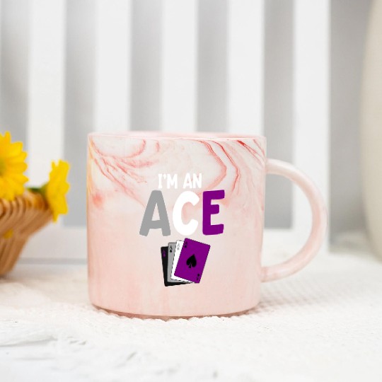 I'm An Ace Asexual Pride Playing Card Marble Mugs
