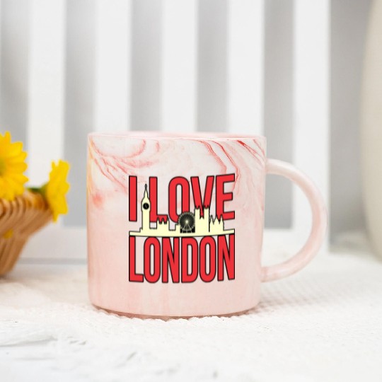 London Funny Gift Idea Marble Mugs