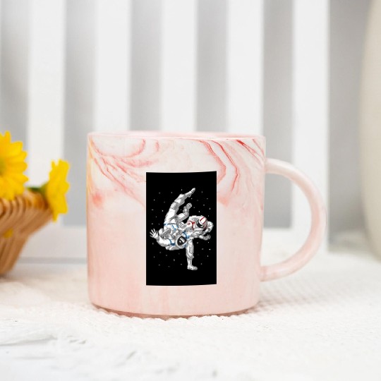 Astronauts Jiu-Jitsu Wrestling Marble Mugs