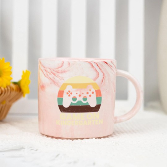 Game On Kindergarten Retro School Marble Mugs