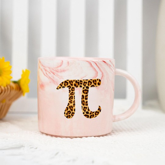 Pi Leopard Print Skin Cheetah Pi Day Math Nerd Marble Mugs