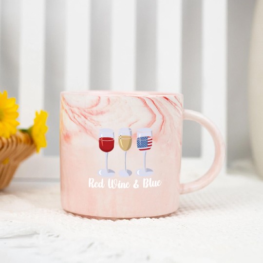Red Wine & Blue | Bourbon Drinker Marble Mugs | Whisky
