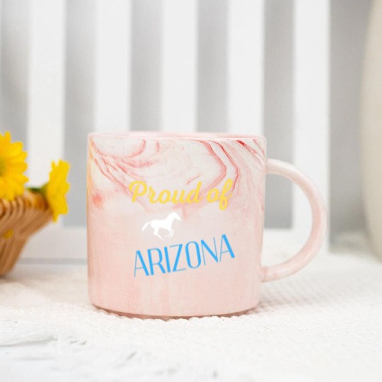 Proud of Arizonna Marble Mugs