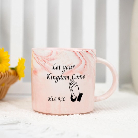 Let your Kingdom come design Marble Mugs