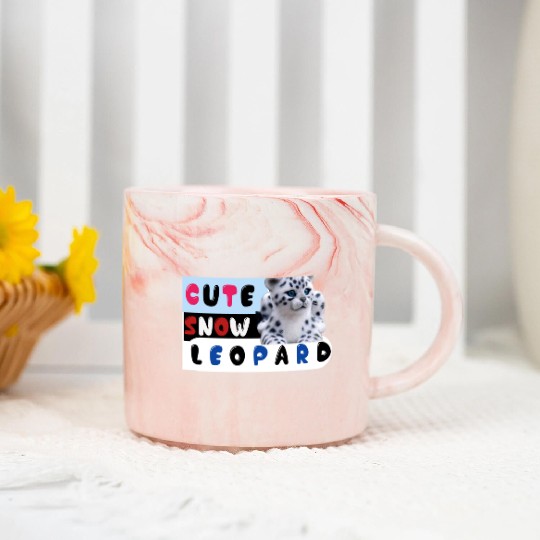 Cute Snow leopard |big cats Marble Mugs