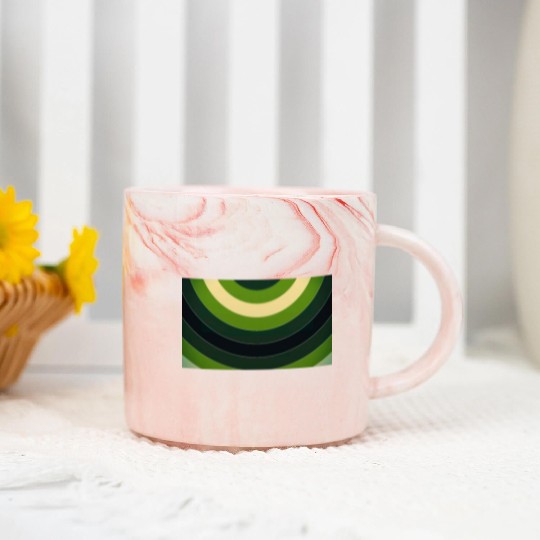 Colorful paint curves spinning with a spectrum Marble Mugs