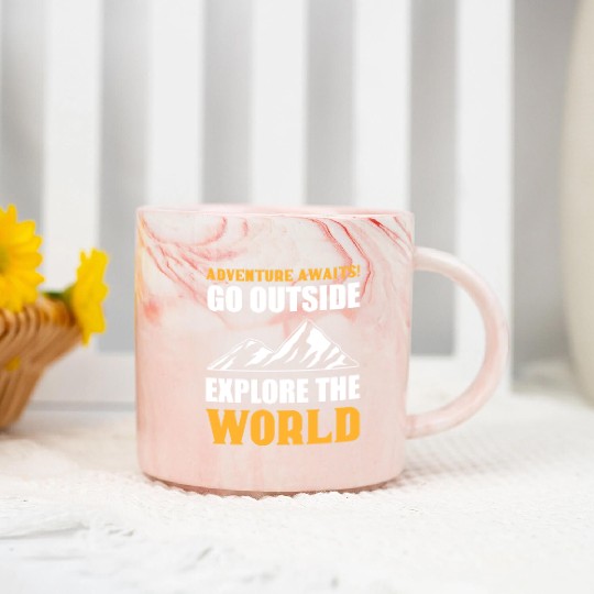 Explore the World Courageous Person Gift Marble Mugs