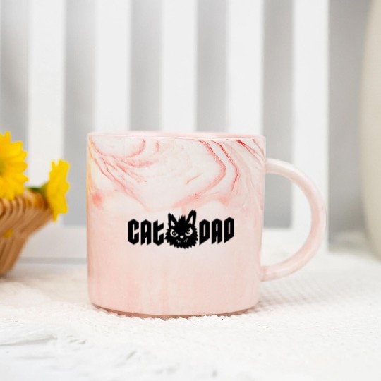 Dangerous cat dad wicked Marble Mugs
