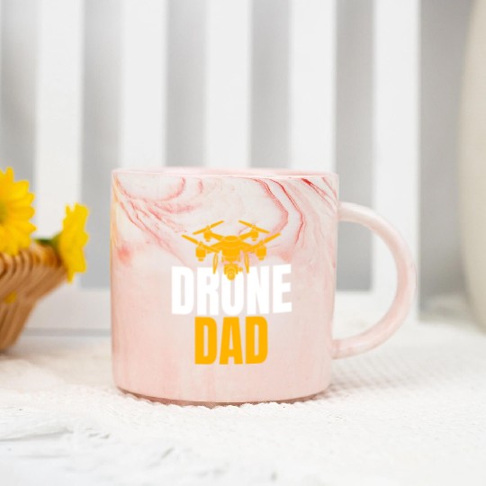 Drone Dad Drone Pilot Drone Operator Quadcopter Marble Mugs