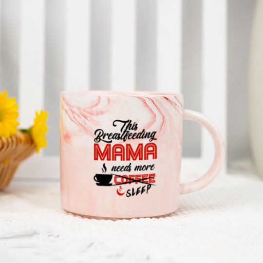 Breastfeeding Mom Mama Normalized Awareness Marble Mugs