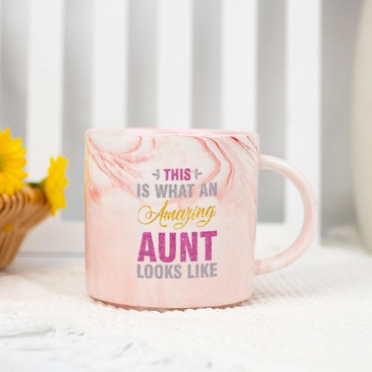This is What an Amazing Aunt Looks Like Marble Mugs