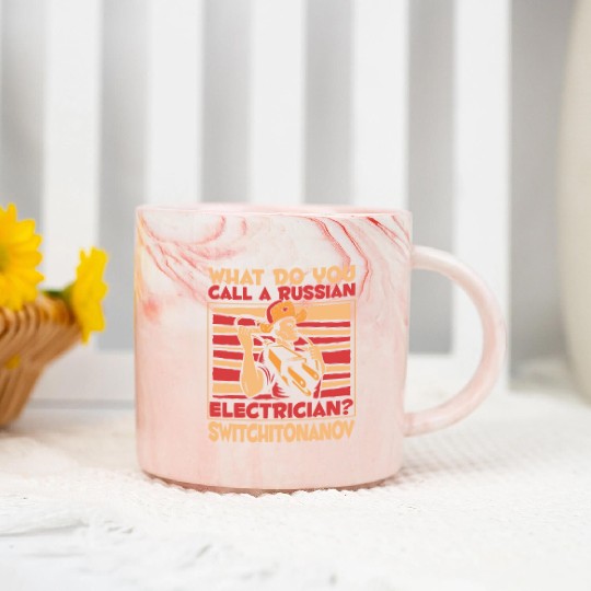 Electrician Electrical Engineer Lineman Marble Mugs