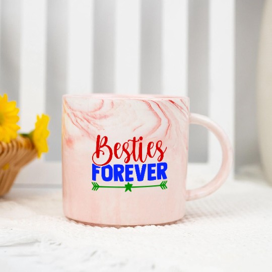 Besties Forever Marble Mugs
