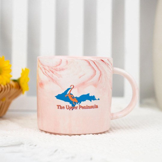 Upper Peninsula Newt Marble Mugs