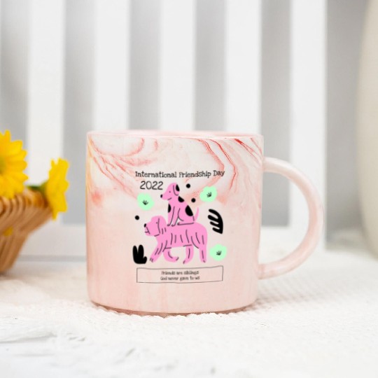 International Friendship Day 2022 Marble Mugs