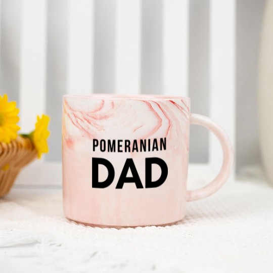 Pomeranian Dad Marble Mugs