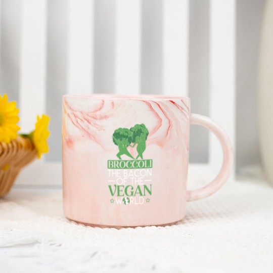 Broccoli The Bacon Of The Vegan World Broccoholic Marble Mugs