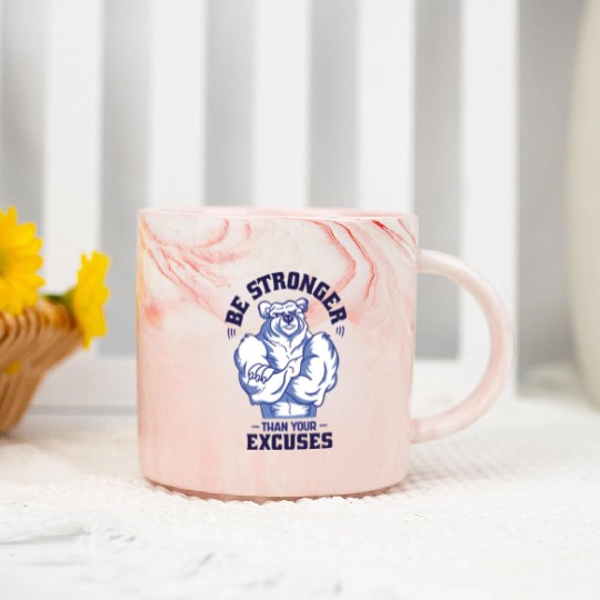 Muscle Bear Marble Mugs