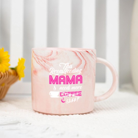 Breastfeeding Mom Mama Normalized Awareness Marble Mugs